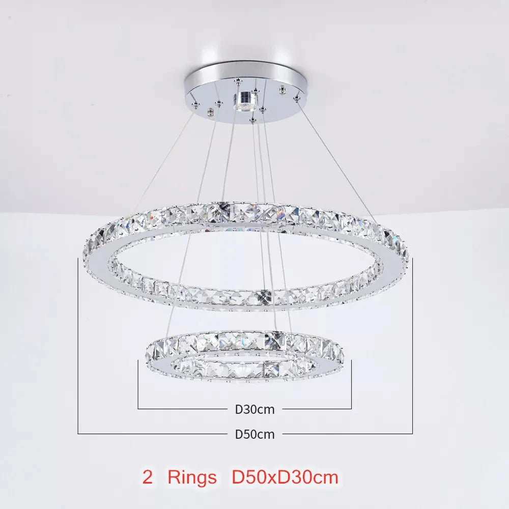 Modern Crystal Ring Chandelier