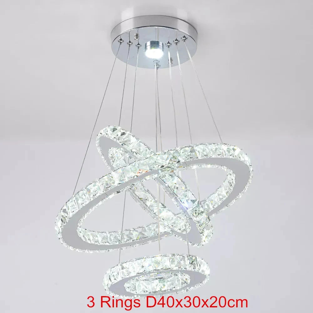 Modern Crystal Ring Chandelier