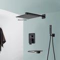 Black Rainfall Shower Faucet System