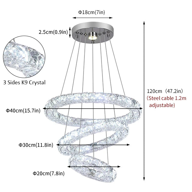 Modern Crystal Ring Chandelier