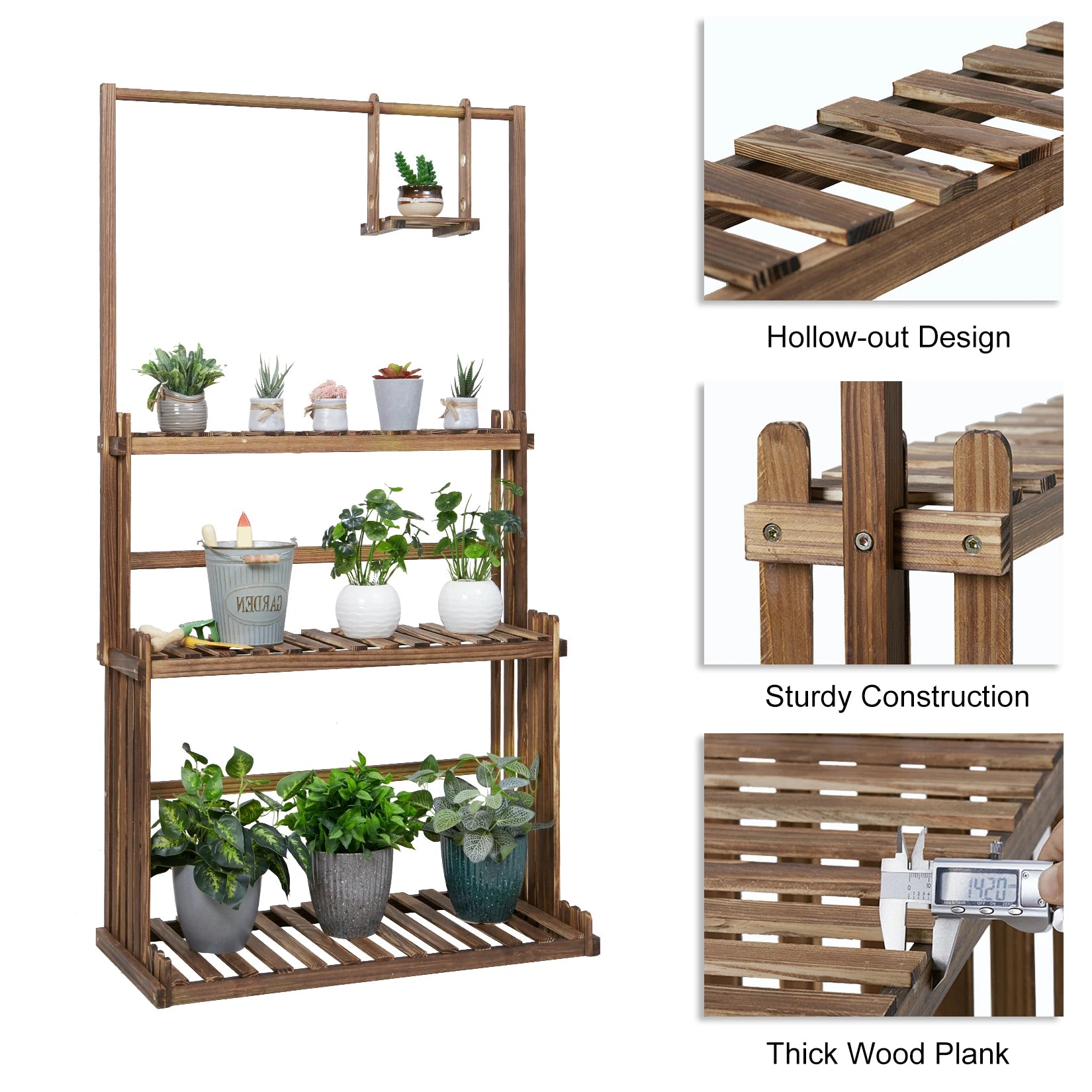 Heavy Duty Wooden Plant Stand