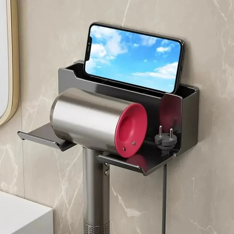 Wall-Mounted Hair Dryer Holder