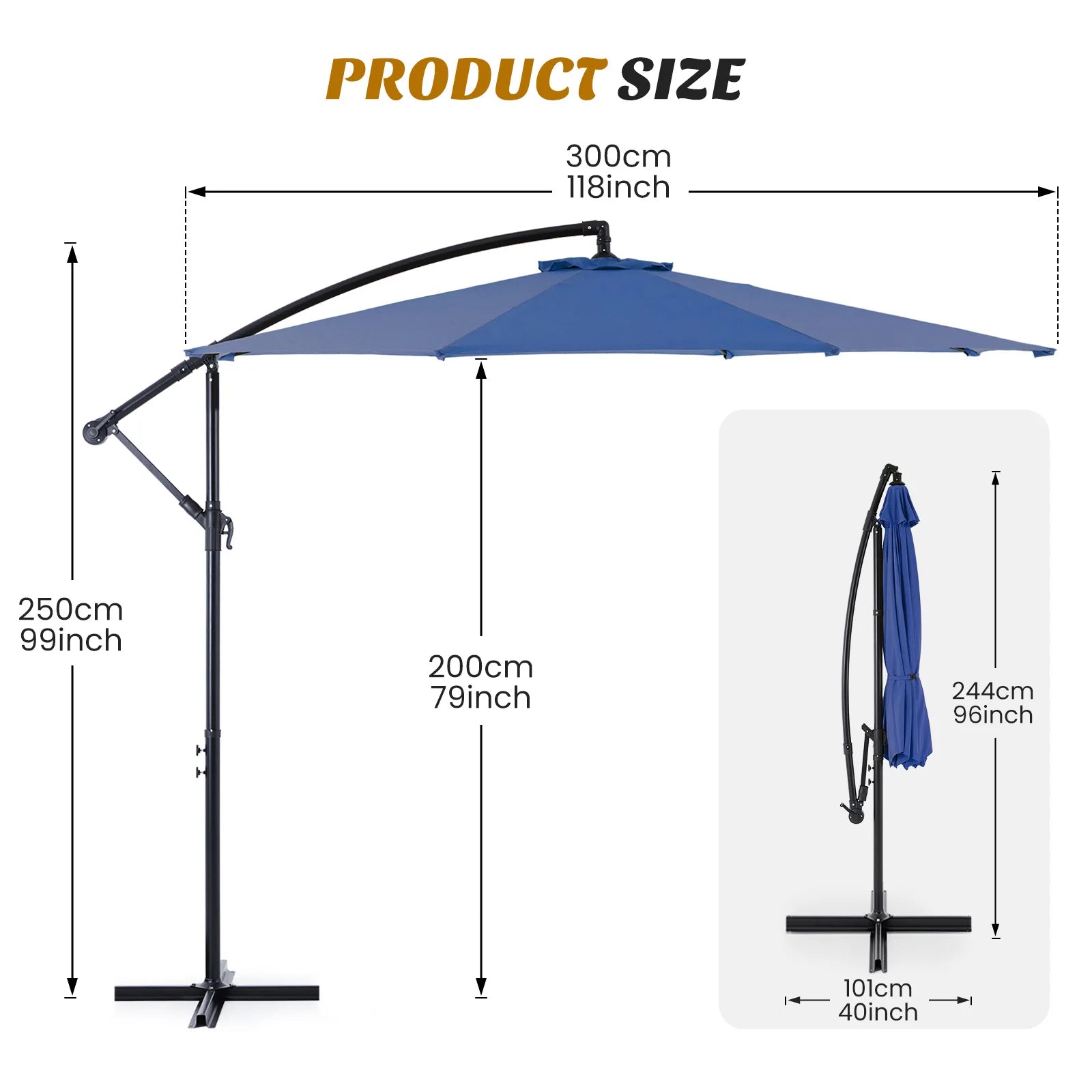 10FT Cantilever Patio Umbrella