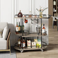 3-Tier Bar Cart with Wine Rack