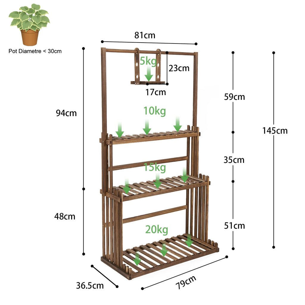 Heavy Duty Wooden Plant Stand
