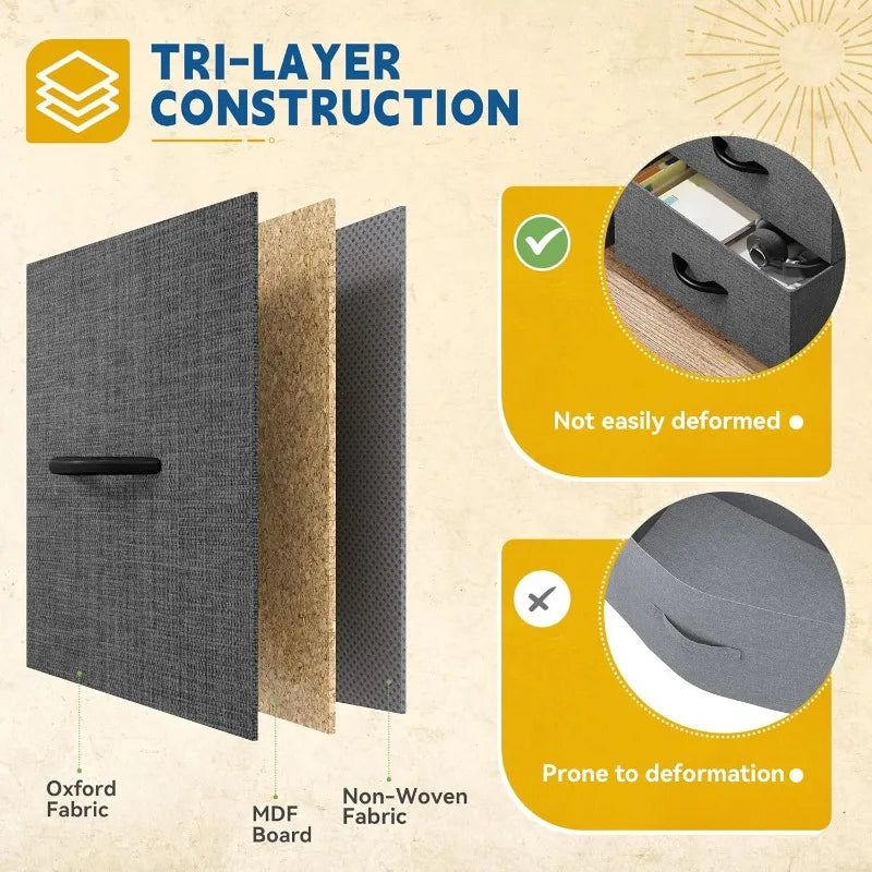 4-Drawer Fabric Storage Tower