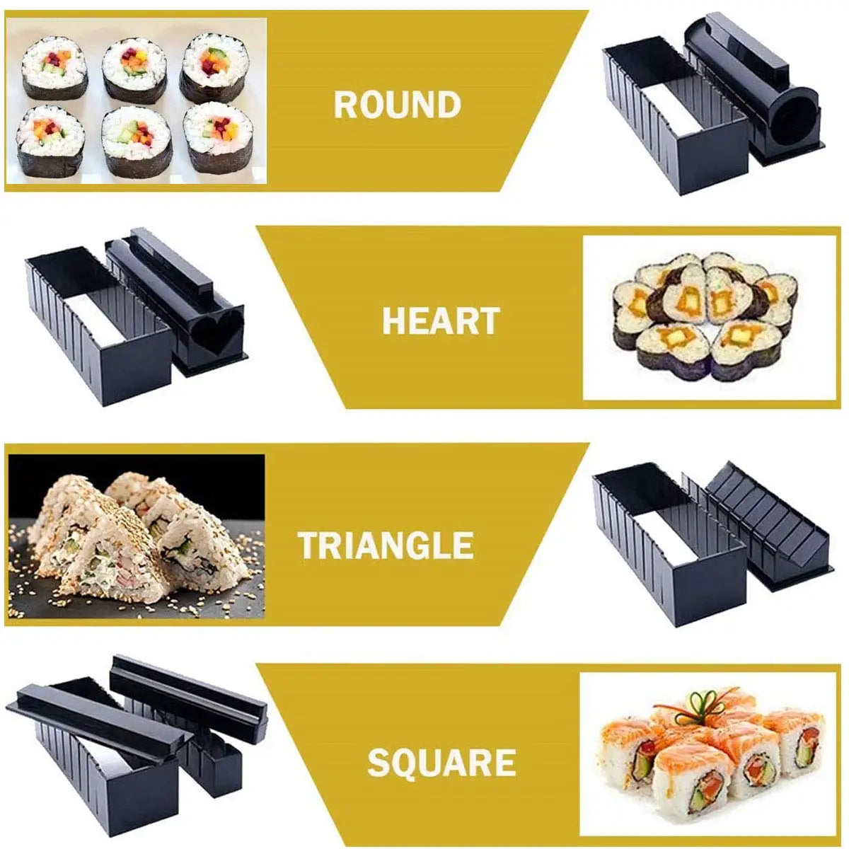 Multifunctional Sushi Maker Kit Complete Sushi Moulds Sushi Making Kit Rice Roll DIY Kitchen Set Suitable for Beginners