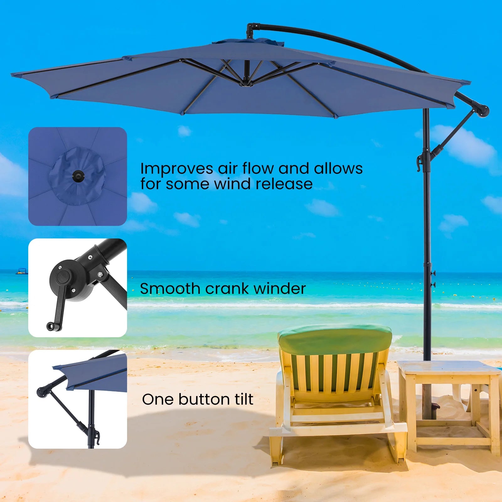 10FT Cantilever Patio Umbrella