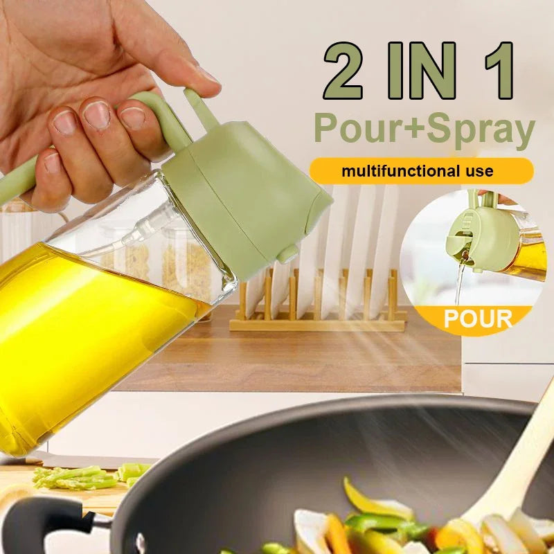 2-in-1 Oil Sprayer & Dispenser Bottle