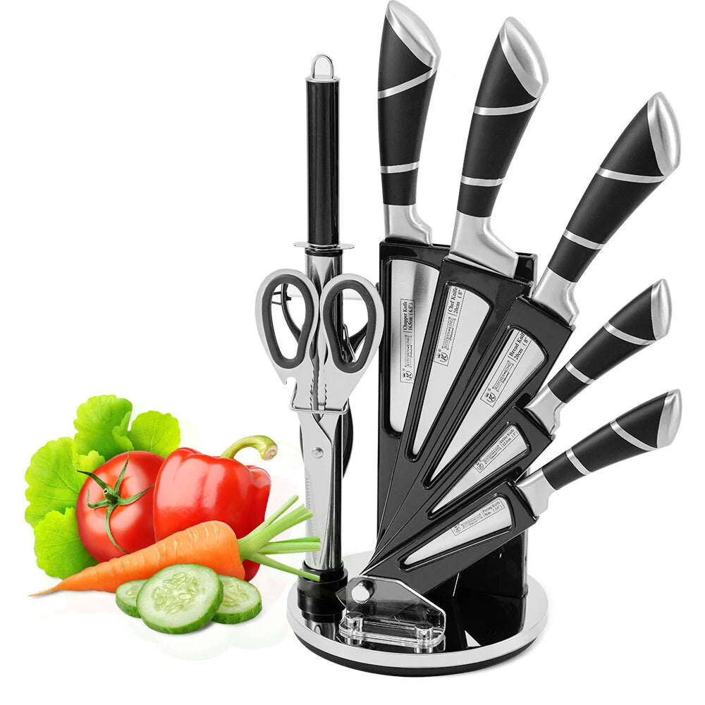 Professional Kitchen Knife Set with Sharpener