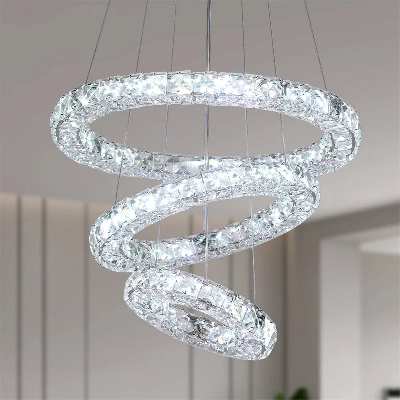 Modern Crystal Ring Chandelier