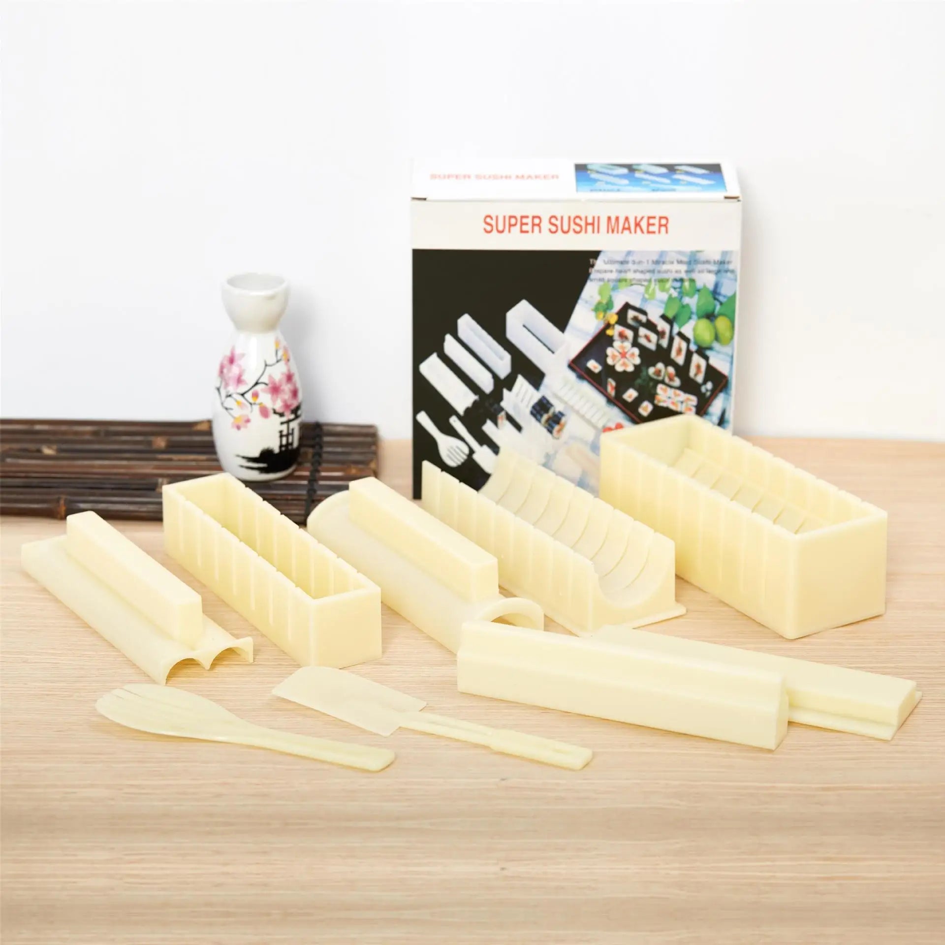 Multifunctional Sushi Maker Kit Complete Sushi Moulds Sushi Making Kit Rice Roll DIY Kitchen Set Suitable for Beginners
