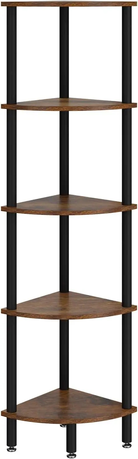 5-Tier Industrial Corner Shelf Stand