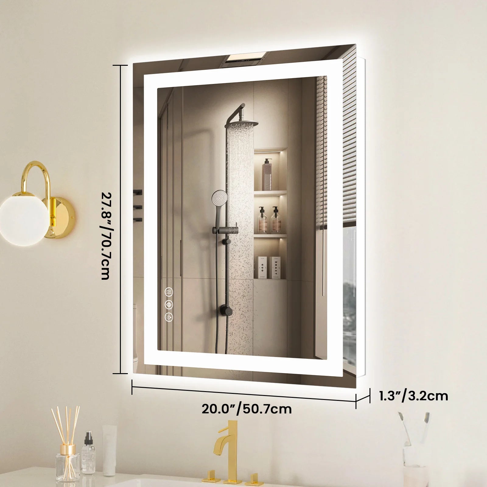 36" x 24" LED Bathroom Vanity Mirror