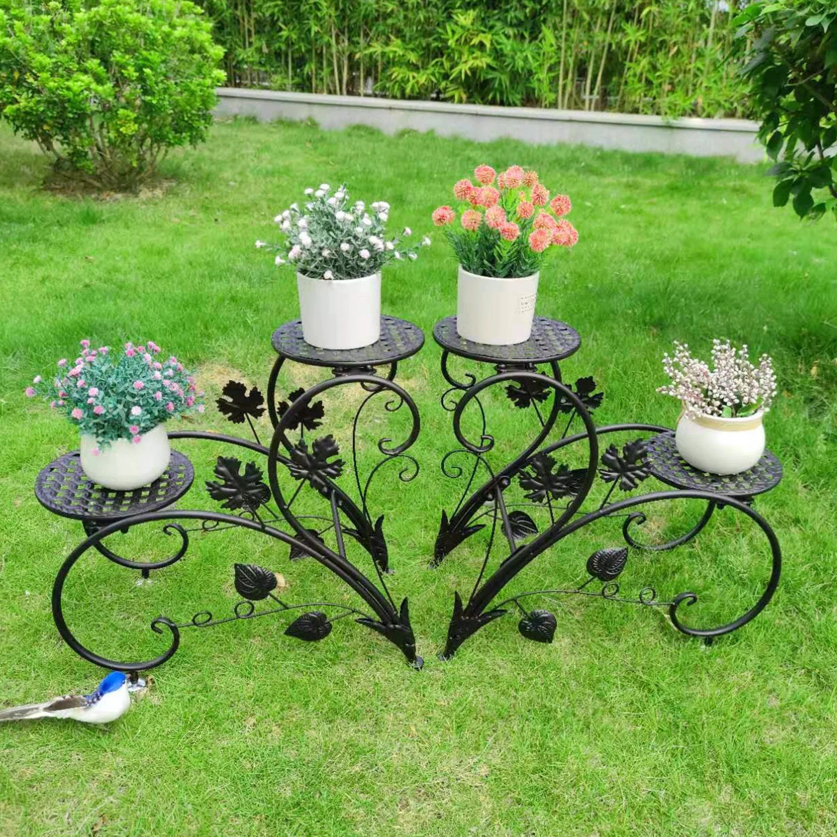 2-Piece Tall Plant Stand Set