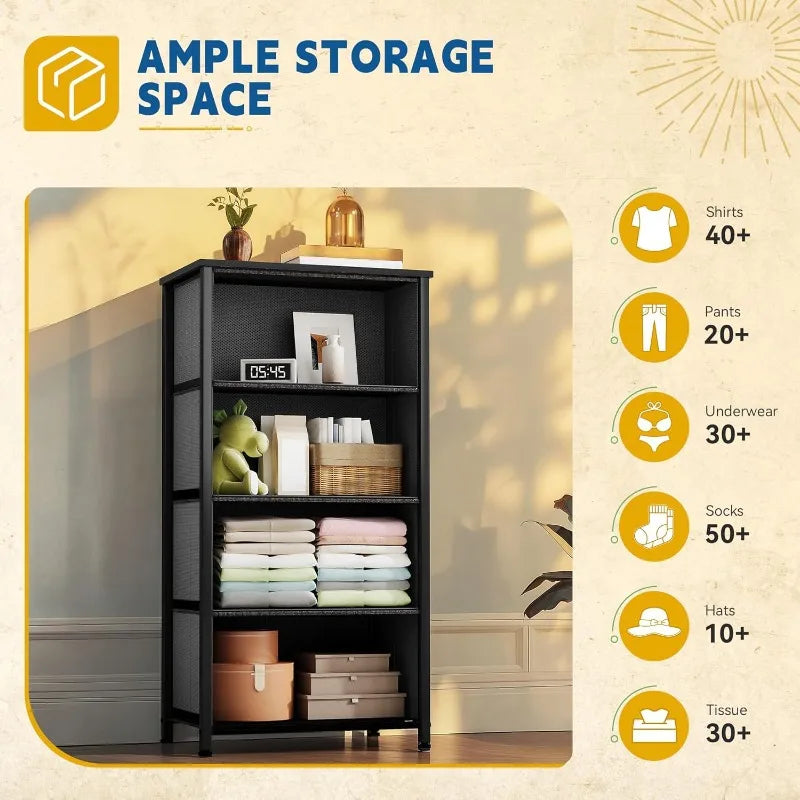 4-Drawer Fabric Storage Tower