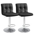 Adjustable Leather Bar Stools Set of 2