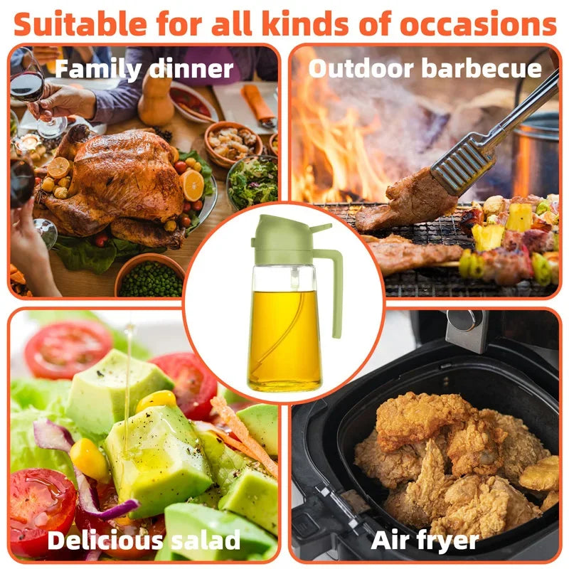 2-in-1 Oil Sprayer & Dispenser Bottle