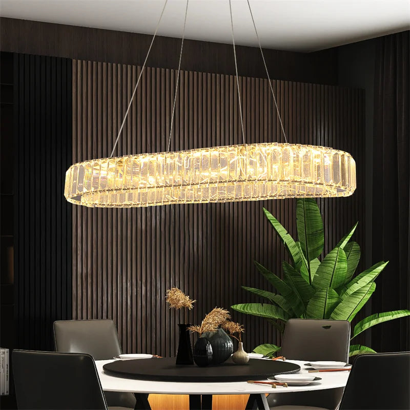 Modern Crystal Ring Chandelier