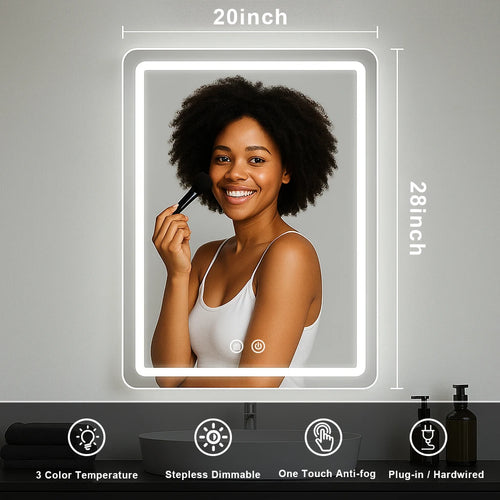 20" x 28" LED Bathroom Vanity Mirror