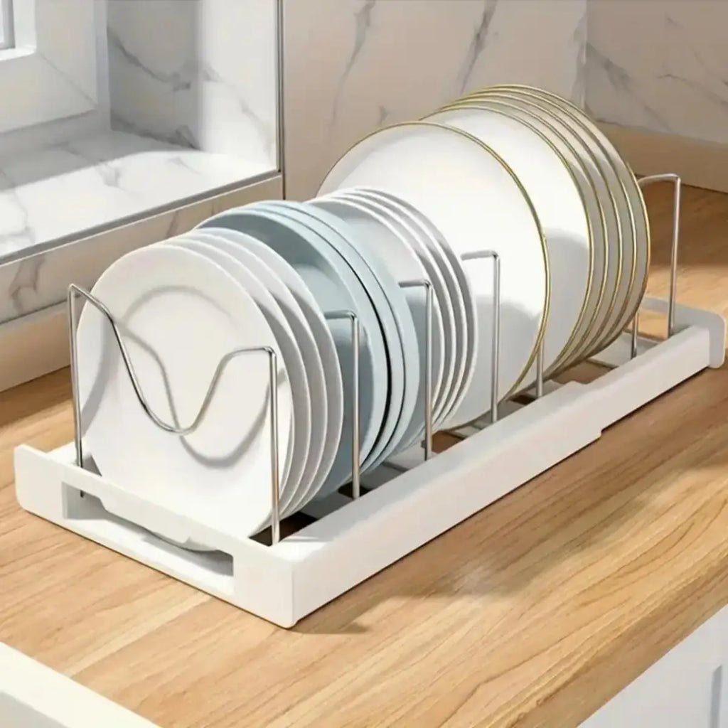 Expandable Pot & Pan Organizer Rack with 7 Adjustable Dividers